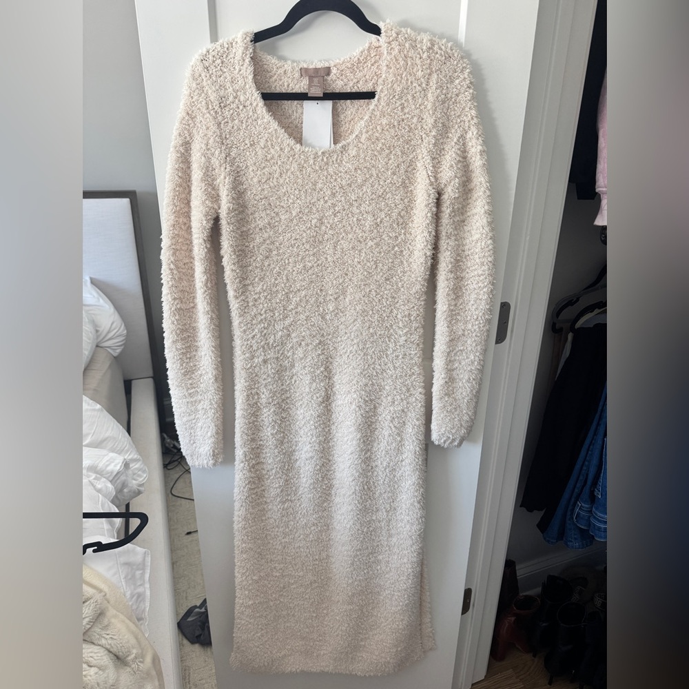 NWT boucle cream dress